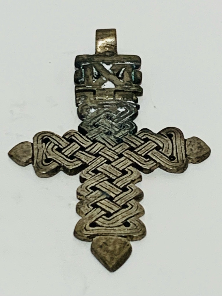Antique Handcrafted Ethiopian Coptic Cross 2” X 3” (#1)